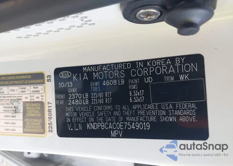 2014 Kia Sportage Lx from USA, damaged, VIN KNDPBCAC0E7549019